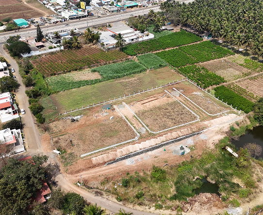 Aerial view of Naval Nagar development