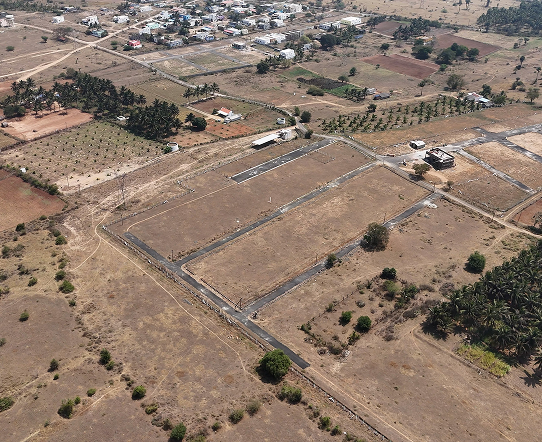 Aerial view showing location and connectivity of Karun Garden